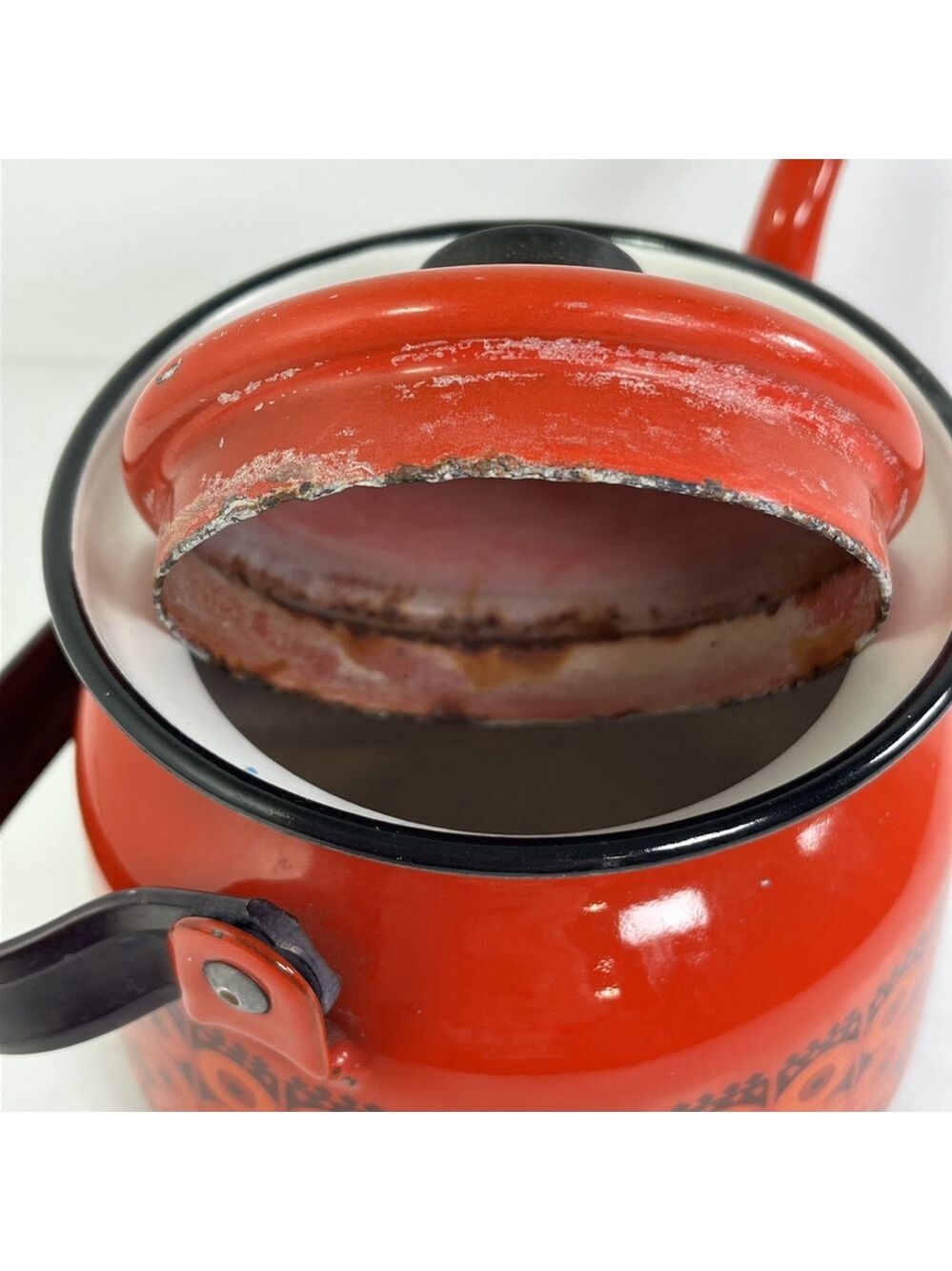 Enamel Kettle Finel Kaj Franck Arabia "Kehrä" Coffee /Tea Pot Finland **READ - Picture 11 of 16